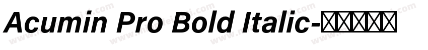 Acumin Pro Bold Italic字体转换